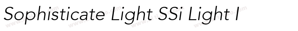 Sophisticate Light SSi Light Italic字体转换